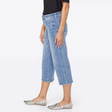 NWT NYDJ Women's Coheed Wide Leg Capri Fray Hem Jeans. A377700 18
