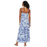 Skinnygirl Women's Printed Maxi Dress Ink Tie Dye Large