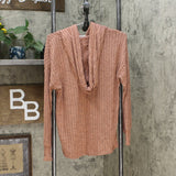 Knox Rose Women's Rib Knit Hoodie Sweatshirt