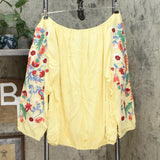 Colleen Lopez Women's Plus Size Embroidered Peasant Blouse
