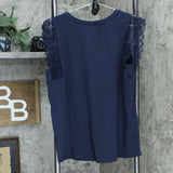 AnyBody Women's Cozy Knit Pleated Lace Pajama Set