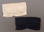 Rhonda Shear 2 Pack Underwire Bandeau Bra Removable Pads Nude/Black 2X