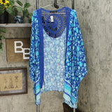 Colleen Lopez Women's Plus Size Crochet Inset Kimono Topper