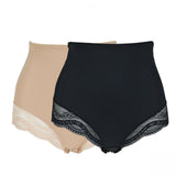 Rhonda Shear Women's 2 Pack Lace Trim Brief Panties