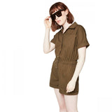 Wild Fable Women's Short Sleeve Button Front Utility Romper