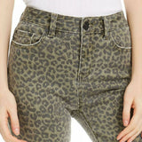 Indigo Rein Women's Leopard Print Cropped Skinny Jeans
