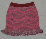 Adore Women's Metallic Ruffle Edge Sweater Mini Skirt