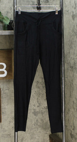 A New Day Women's Drawstring High-Waist Lounge Leggings Black Medium