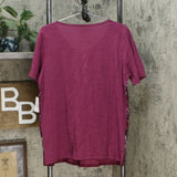 NWT DG2 By Diane Gilman Womens Mesh-Front Layered Tee. 704876 X-Large