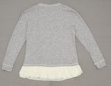 Knox Rose Women's Long Sleeve Lace Twofer Sweatshirt