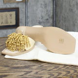 Cult Gaia Women's Raffia Beaded Fringe Uma Heels