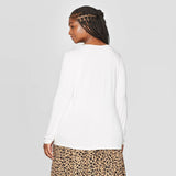 Ava & Viv Women's Plus Size Long Sleeve V-Neck T-Shirt