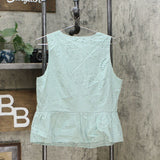 Universal Thread Women's Floral Eyelet Peplum Tank Top Blouse