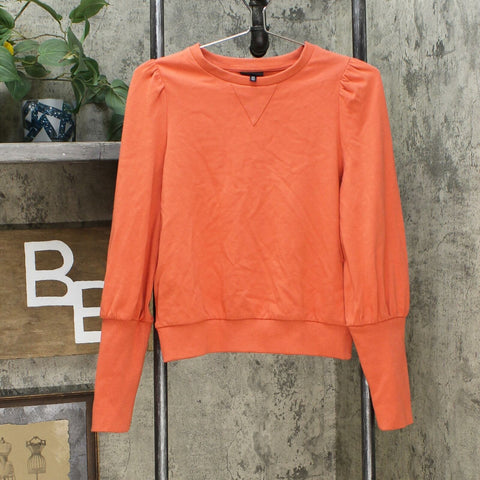 Who What Wear Women's Crewneck Edwardian Sweatshirt Paprika XS