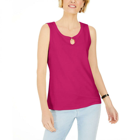 Karen Scott Women's Keyhole Hardware Tank Top