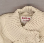 Mossimo Women Button Front Ribbed Collar Fleece Wrap Jacket Oatmeal Medium