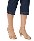 JM Collection Petite Embellished Cuff Tummy Control Capri Pants