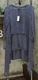 DG2 by Diane Gilman Women's Drama Waffle Knit Double Layer Top