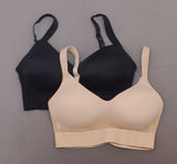 Rhonda Shear 2 Pack Mesh Back Molded Cup Bras Dark Nude/ Black Medium