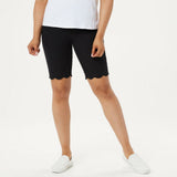 Isaac Mizrahi Live! Petite Plus 24/7 Stretch Scallop Hem Bermuda Shorts