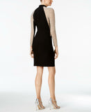Xscape Women's Studded Illusion Choker Sheath Dress
