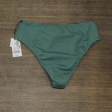 Shade & Shore Crepe Tie-Front High Waist High Leg Extra Cheeky Bikini Bottom