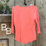 Lemon Way Women's Perfect Pima Lace Detail 3/4 Sleeve T-Shirt