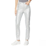 DG2 by Diane Gilman Womens Plus Stretch Foil-Print Skinny Jean