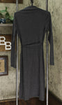 A New Day Women's Long Sleeve Mock Turtleneck Belted Knit Midi Dress