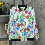 NWT Susan Graver Women's Floral Peachskin Bomber Jacket. A351018-Reg X-Large