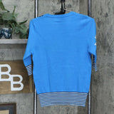 DG2 by Diane Gilman Women's Daisy Floral Short Sleeve Sweater