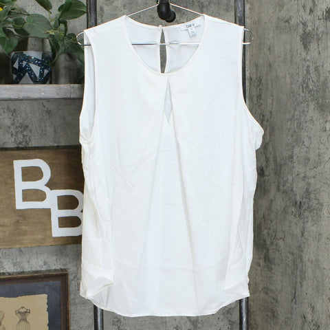 Bar III Women's Sleeveless Keyhole Blouse Lily XL