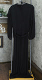 Lisa Rinna Collection Sheer Sleeve Full Length Jumpsuit Black XL