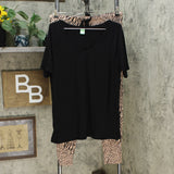 Honeydew Supersoft V Neck And Jogger Pajama Set Black / Animal Print Large