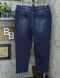 LOGO by Lori Goldstein Plus Size Boyfriend Jeans With Stylized Pockets