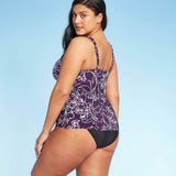 Aqua Green Women's Hardware Detail Tankini Top