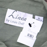 NWT Linea by Louis Dell'Olio Women's Button Front Roll Tabs Sleeve Shirt XL