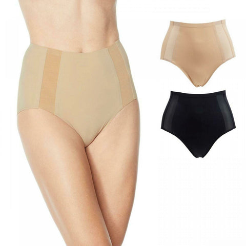 Rhonda Shear 2 Packs Mesh Detail Panties Black/ Nude Medium