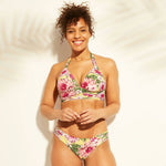 Kona Sol Women's Medium Coverage Ruched Tab Side Bikini Bottom