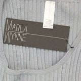 MarlaWynne Plus Size Sleeveless Pleated Knit Dress