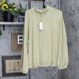 A New Day Women's Long Sleeve High Neck Smocked T-Shirt