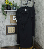 NWT Du Jour Plus Size Button Front Shirt Midi Dress With Tie Detail 1X