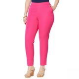 Lemon Way Women's Plus Size Flawless Stretch Twill Pull On Ankle Pants