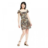 Xhilaration Women's Knit Flutter Strap Fit And Flare Dress