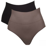 Nearly Nude 2 Pack Smoothing Modal Cotton High Waist Brief Panties