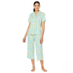 HUE Women's Plus Size 2-Piece Capri Pant Sleepwear Pajama Set