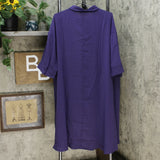 DG2 by Diane Gilman Women's Plus Size Drama Button Front Hi-Low Blouse