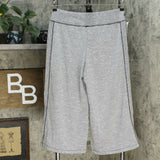 Cuddl Duds Women's Slub Knit Cropped Wide Leg Pants