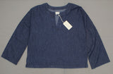 Universal Thread Women's Long Sleeve Denim Woven Top