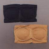 Rhonda Shear 2 Pack Underwire Bandeau Bras With Removable Pads Black/ Caramel 2X